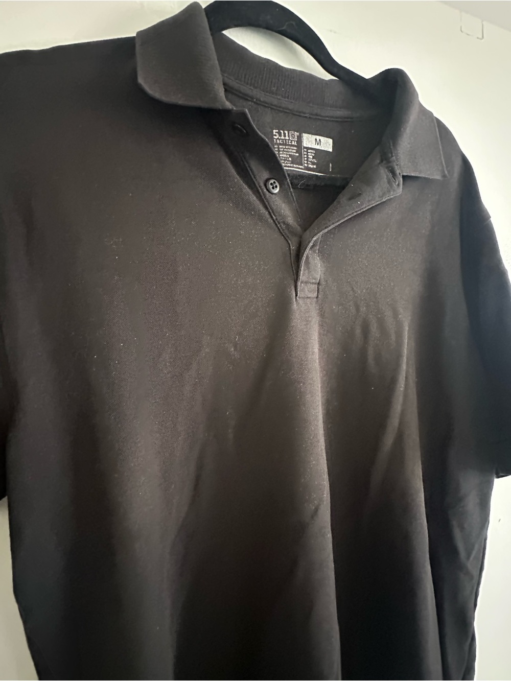 5.11 Tactical Men's Black Polo Shirt - Medium